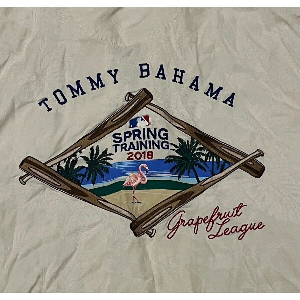 Tommy Bahama 100% Silk Spring Training Cactus League Button Down Shirt - Size M